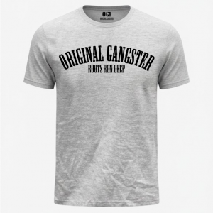 T-Shirt Original Gangster Roots Run Deep GRAU-SW